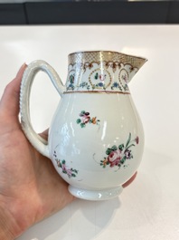 A Chinese famille rose 22-piece tea service with floral design, Qianlong