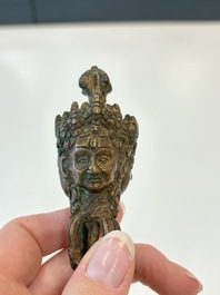 A Sino-Tibetan bronze Bodhisattva, a Thai Buddha and a phurba, 18/19th C.