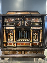 A fine Italian tortoiseshell- and ebony-veneered cabinet, Florence, 17th C.