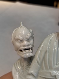 A Chinese Dehua blanc de Chine 'Kuixing' group and a Guanyin, 19th C.
