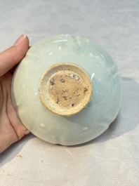 A Chinese qingbai incised lobed bowl, Song
