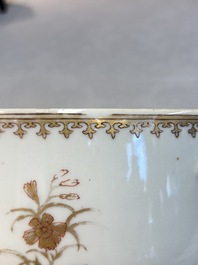 A Chinese famille rose armorial tureen and cover with the arms of van Beeftingh for the Dutch market, Qianlong