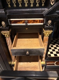 A fine Italian tortoiseshell- and ebony-veneered cabinet, Florence, 17th C.