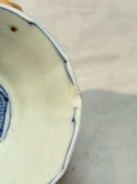 16 Chinese blue and white wares, Kangxi/Yongzheng
