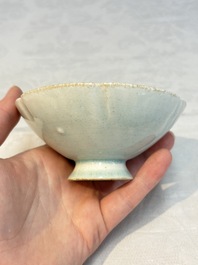 A Chinese qingbai incised lobed bowl, Song