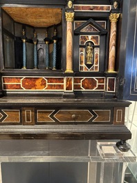A fine Italian tortoiseshell- and ebony-veneered cabinet, Florence, 17th C.