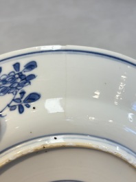 16 Chinese blue and white wares, Kangxi/Yongzheng