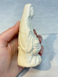 A Chinese Dehua blanc de Chine 'Kuixing' group and a Guanyin, 19th C.