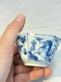 16 Chinese blue and white wares, Kangxi/Yongzheng