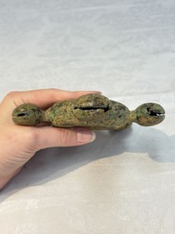 A Chinese archaic bronze horse bell ornament, Western Zhou