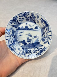 16 Chinese blue and white wares, Kangxi/Yongzheng