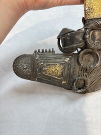 Three Omani Khanjars, one with Rhinoceros horn hilt, 19th C.