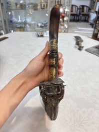 Three Omani Khanjars, one with Rhinoceros horn hilt, 19th C.