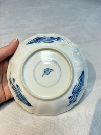 16 Chinese blue and white wares, Kangxi/Yongzheng