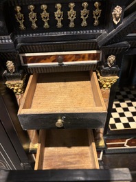 A fine Italian tortoiseshell- and ebony-veneered cabinet, Florence, 17th C.