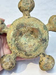 A Chinese archaic bronze horse bell ornament, Western Zhou