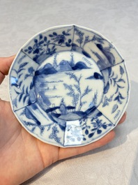 16 Chinese blue and white wares, Kangxi/Yongzheng