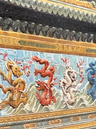 Francis Tsoy (1808-1886): 'Nine-dragon wall', oil on canvas