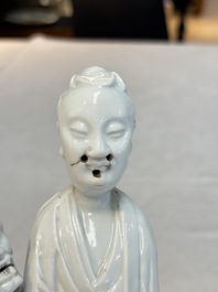 A Chinese Dehua blanc de Chine 'Kuixing' group and a Guanyin, 19th C.