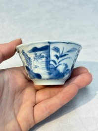 16 Chinese blue and white wares, Kangxi/Yongzheng