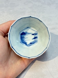 16 Chinese blue and white wares, Kangxi/Yongzheng