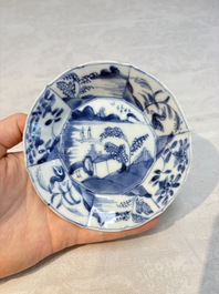 16 Chinese blue and white wares, Kangxi/Yongzheng
