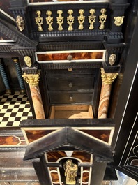 A fine Italian tortoiseshell- and ebony-veneered cabinet, Florence, 17th C.