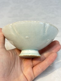 A Chinese qingbai incised lobed bowl, Song