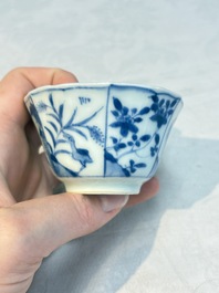 16 Chinese blue and white wares, Kangxi/Yongzheng