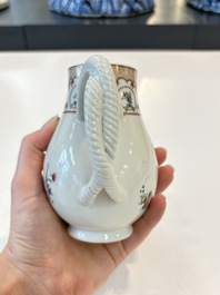 A Chinese famille rose 22-piece tea service with floral design, Qianlong