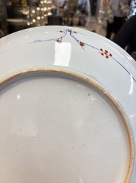 A Chinese doucai dish with floral design, Kangxi