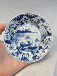 16 Chinese blue and white wares, Kangxi/Yongzheng