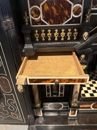 A fine Italian tortoiseshell- and ebony-veneered cabinet, Florence, 17th C.