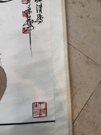 In the manner of Qi Baishi 齊白石 (1864-1957): 'Peaches', ink and colour on paper