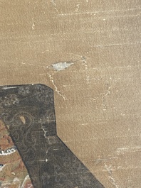 Chinese school: 'Portait of an imperial concubine', ink and colour on silk, Qing or later