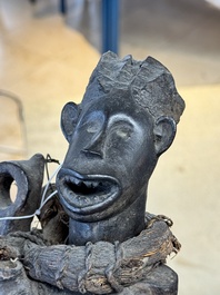 A fine Congolese fetish with a mirror, Democratic Republic of Congo