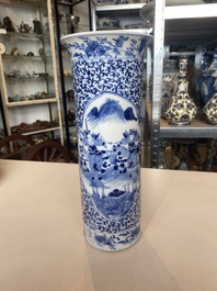 A varied collection of six Chinese blue, white, famille rose and iron-red wares, 19/20th C.