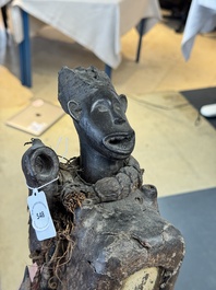 A fine Congolese fetish with a mirror, Democratic Republic of Congo