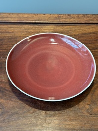 A Chinese langyao plate, Kangxi/Qianlong