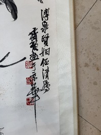 In the manner of Qi Baishi 齊白石 (1864-1957): 'Peaches', ink and colour on paper