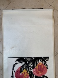 In the manner of Qi Baishi 齊白石 (1864-1957): 'Peaches', ink and colour on paper