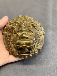 A finely cast Chinese gilt-bronze 'luduan' censer, possibly Ming