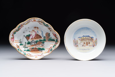 Five varied Chinese famille rose export wares, Qianlong