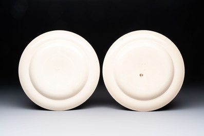 A set of ten English Arts and Crafts plates, Henry Stacy Marks for Minton, ca. 1878