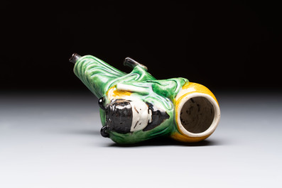 Eight Chinese sancai-glazed wares, 19th C.