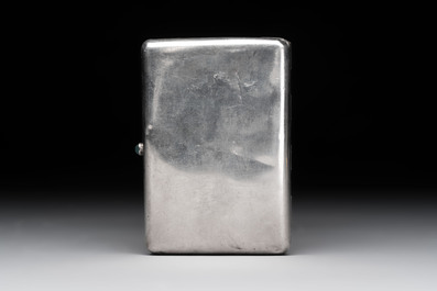 A relief-decorated silver 'Saint George and the Dragon' cigarette case, Russia, 20th C.