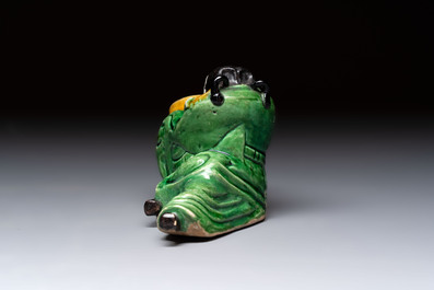 Eight Chinese sancai-glazed wares, 19th C.