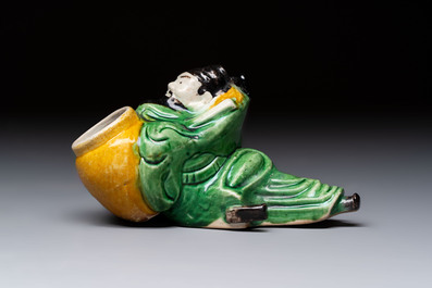 Eight Chinese sancai-glazed wares, 19th C.