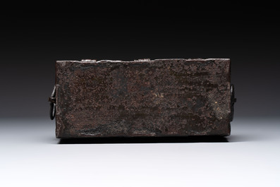 A small German wrought iron strongbox, probably Nuremberg, 1st half 16th C.