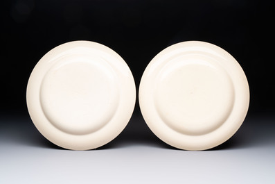 A set of ten English Arts and Crafts plates, Henry Stacy Marks for Minton, ca. 1878
